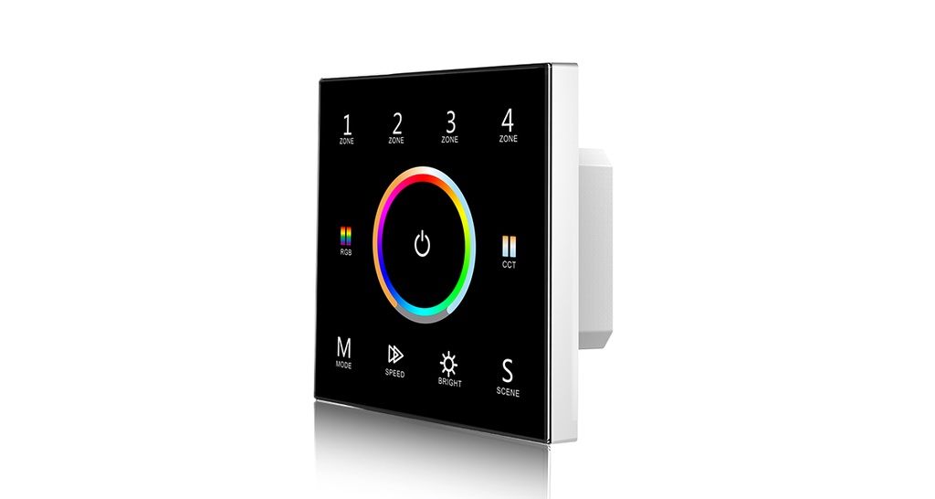 T15 AC85-265V 2.4G 1-5 Color 4 Zone Touch Panel Controller for LED Lamp