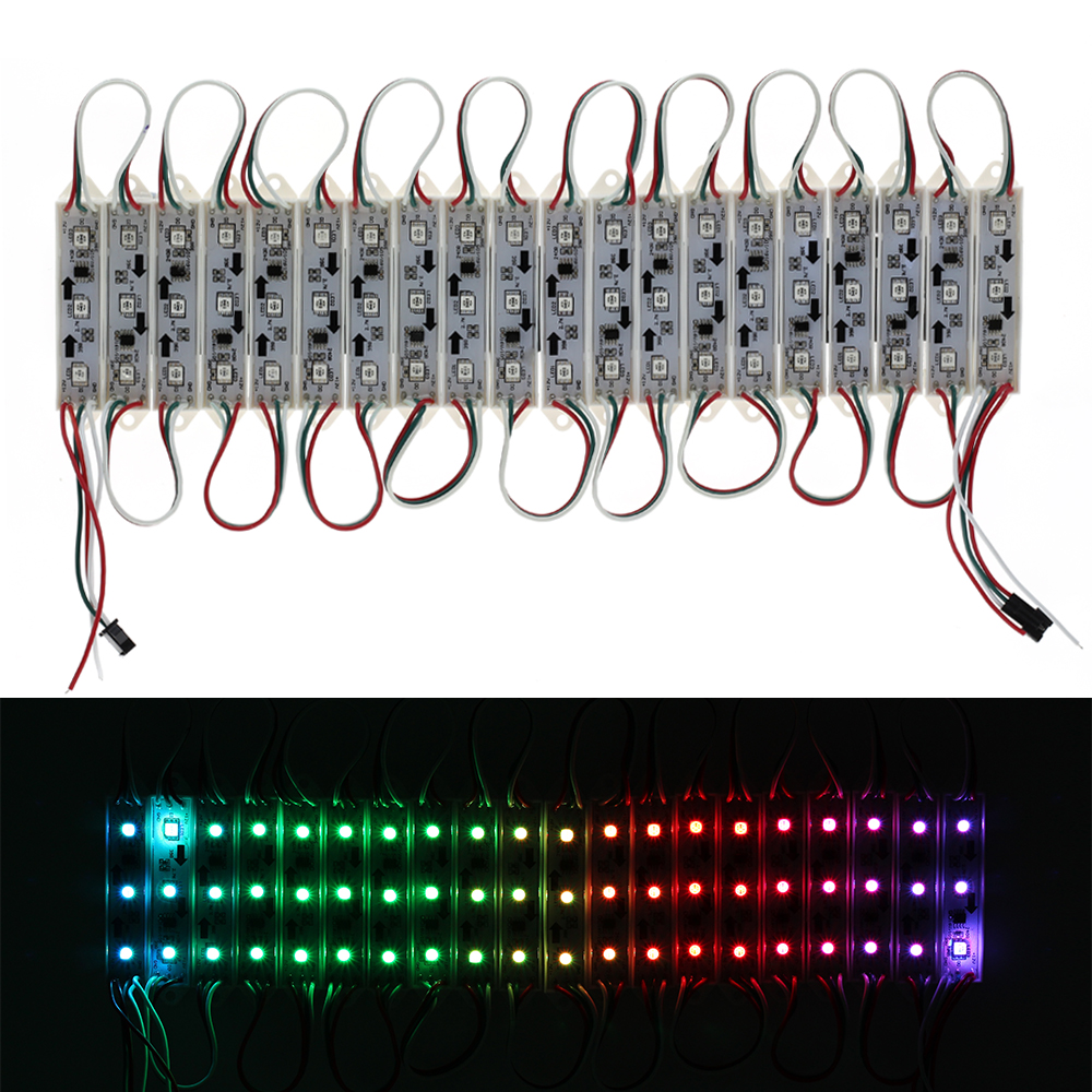 DC12V SMD 5050 RGB Pixel Digital Modules WS2811 3 LEDs Waterproof IP65 20pcs/lot