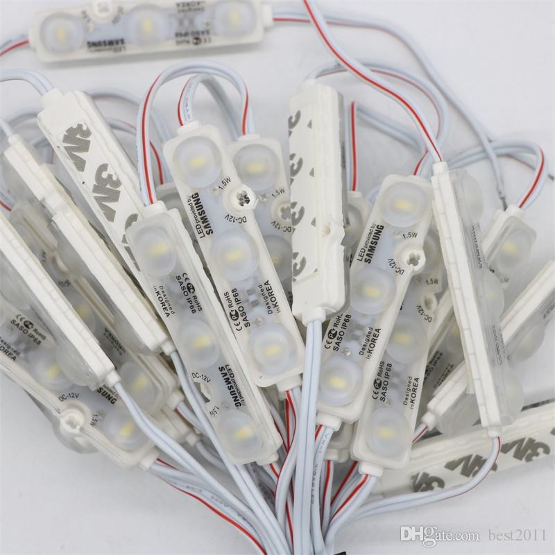 DC12V SMD 5630 /5730 LED Module 3 LEDs Injection Waterproof IP68 for LED Store Front Window Led Module Light Sign Bar 