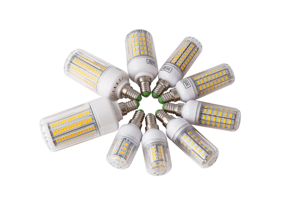 40W 60W 80W 90W E14 E27 5730 SMD LED Corn Bulb Lamp 110V/220V Chandelier LEDs Candle Light