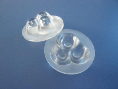 35mm Diameter LED Module Lens 3 LEDs 15° 45° Flat Water Clear/Matte Lens