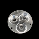 34mm Diameter LED Module Lens 3 LEDs 30° Flat Water Clear Lens