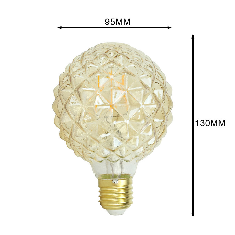 4W E27 G95 Pineapple LED Edison Bulb AC220V Home Light LED Filament Light Bulb