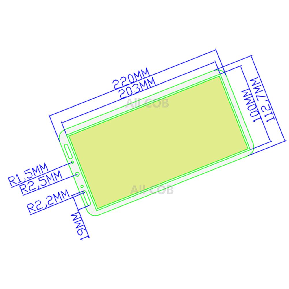 70W LED COB Light Module 220*113mm DC 12V Warm White/ White