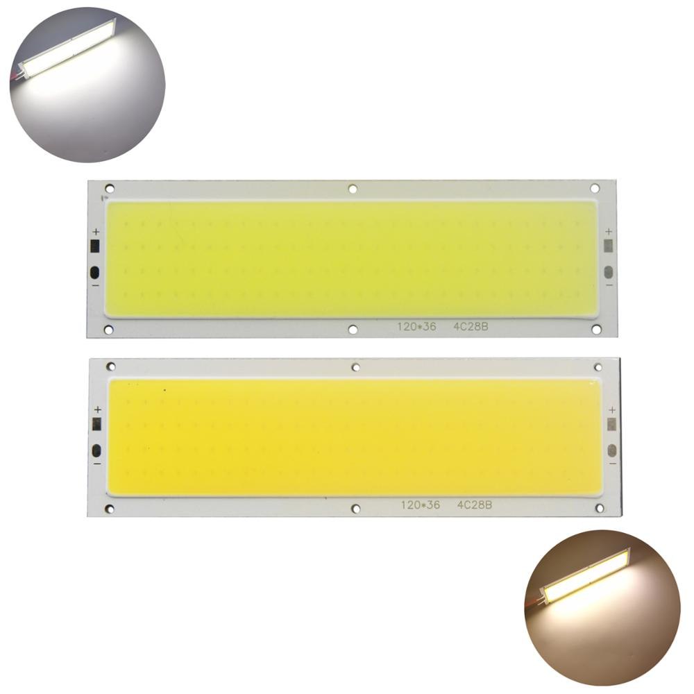 12W LED COB Light Bar Module Natural Warm White Blue DC 12V 120x36mm