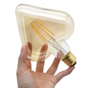 4W E27 Heart LED Edison Bulb 220-240V Home Light LED Filament Light Bulb