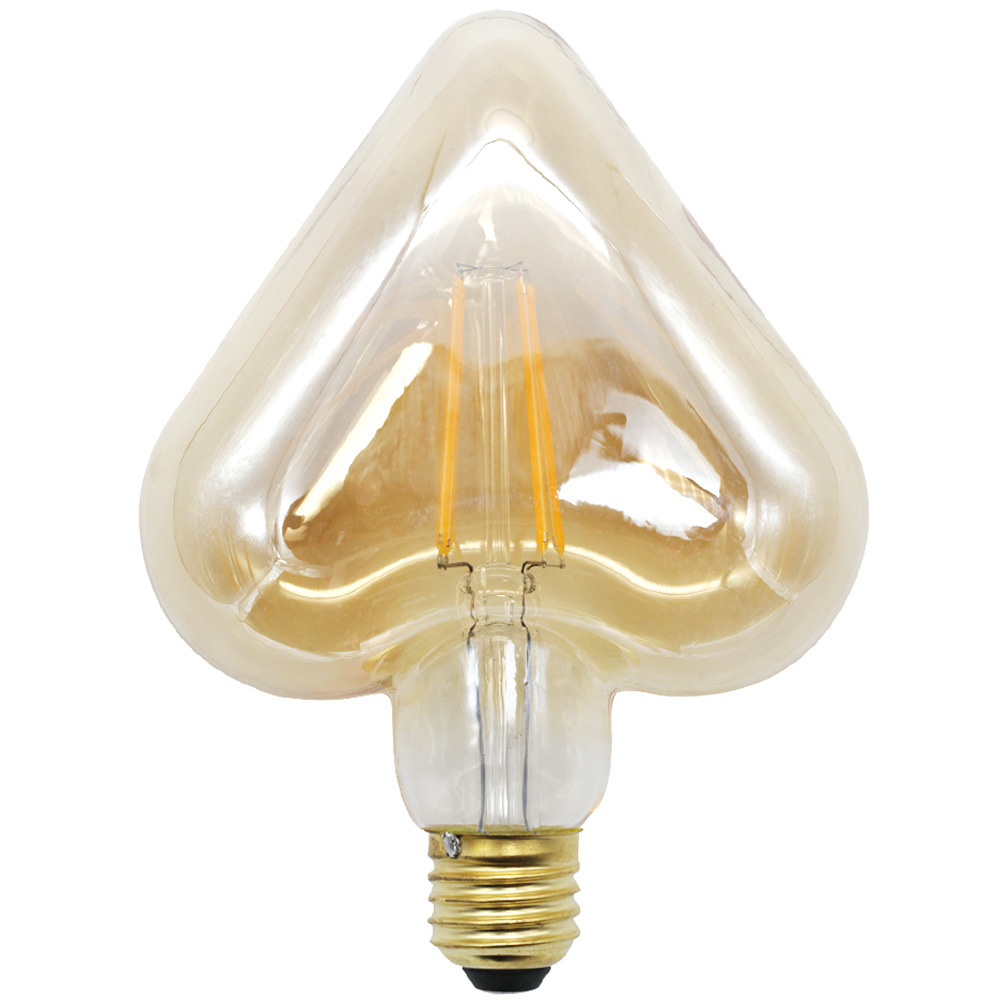 4W E27 Heart LED Edison Bulb 220-240V Home Light LED Filament Light Bulb