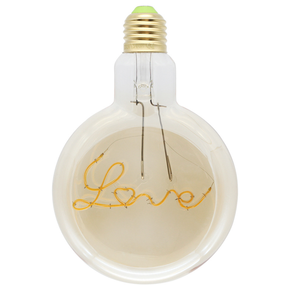 4W E27 RF125 Love LED Edison Bulb AC220V Home Light LED Filament Light Bulb