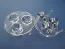 45mm Diameter LED Module Lens 3 LEDs 15° Concave Water Clear Lens