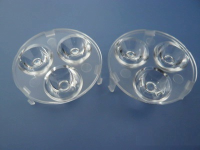 45mm Diameter LED Module Lens 3 LEDs 15° Concave Water Clear Lens