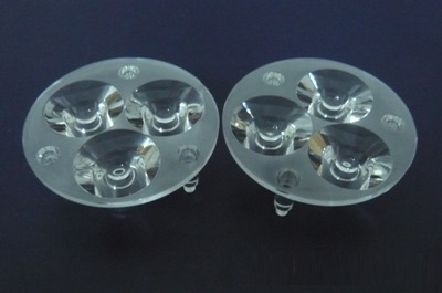 50mm Diameter LED Module Lens 3/4 LEDs 45° 60° Lens