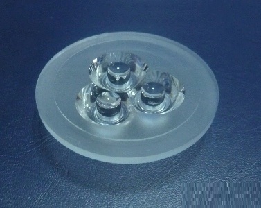 51mm Diameter LED Module Lens 3 LEDs 40° Flat Water Clear Lens