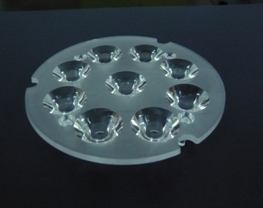 98mm Diameter LED Module Lens 9 LEDs 25° Flat Water Clear Lens