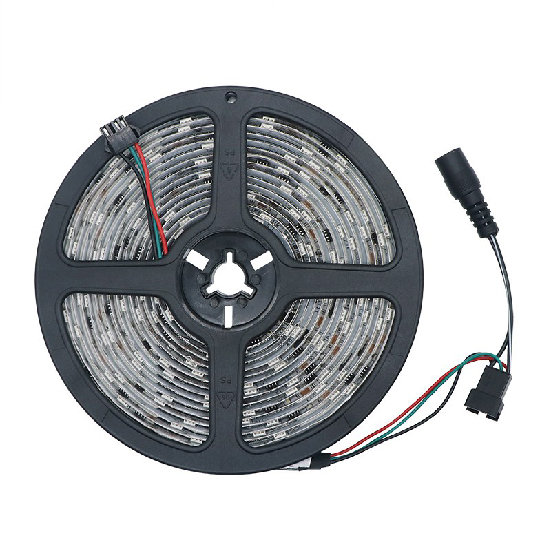 DC 12V Dream Color 5050 RGB LED Strip Light 16.4FT 1903 Smart IC Waterproof 30 Leds/m