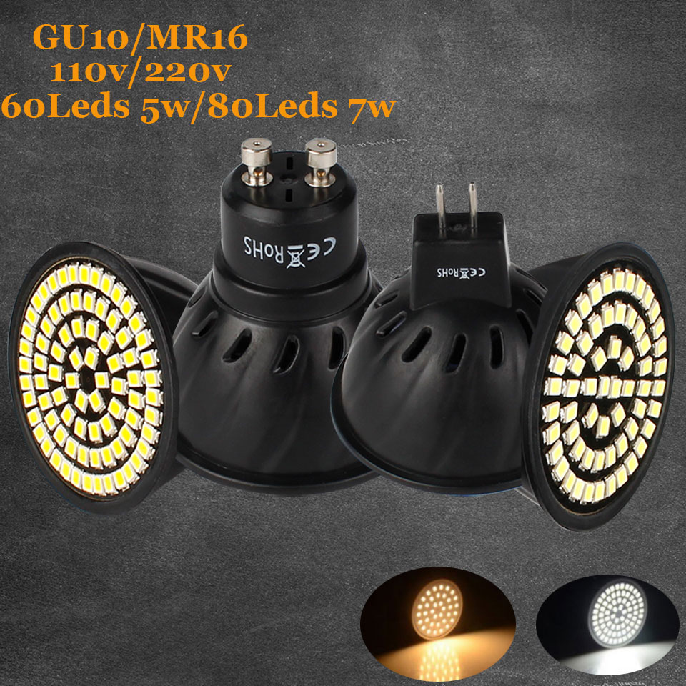 5W 7W GU10 MR16 2835 SMD LED Bulb Lamp 110V/220V Home Light Spotlight