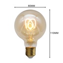 2W E27 G80 LED Edison Bulb AC220V Home Light LED Filament Light Bulb