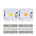 10W LED Light COB Chip Driverless AC 110V/220V Emitting White/Warm White