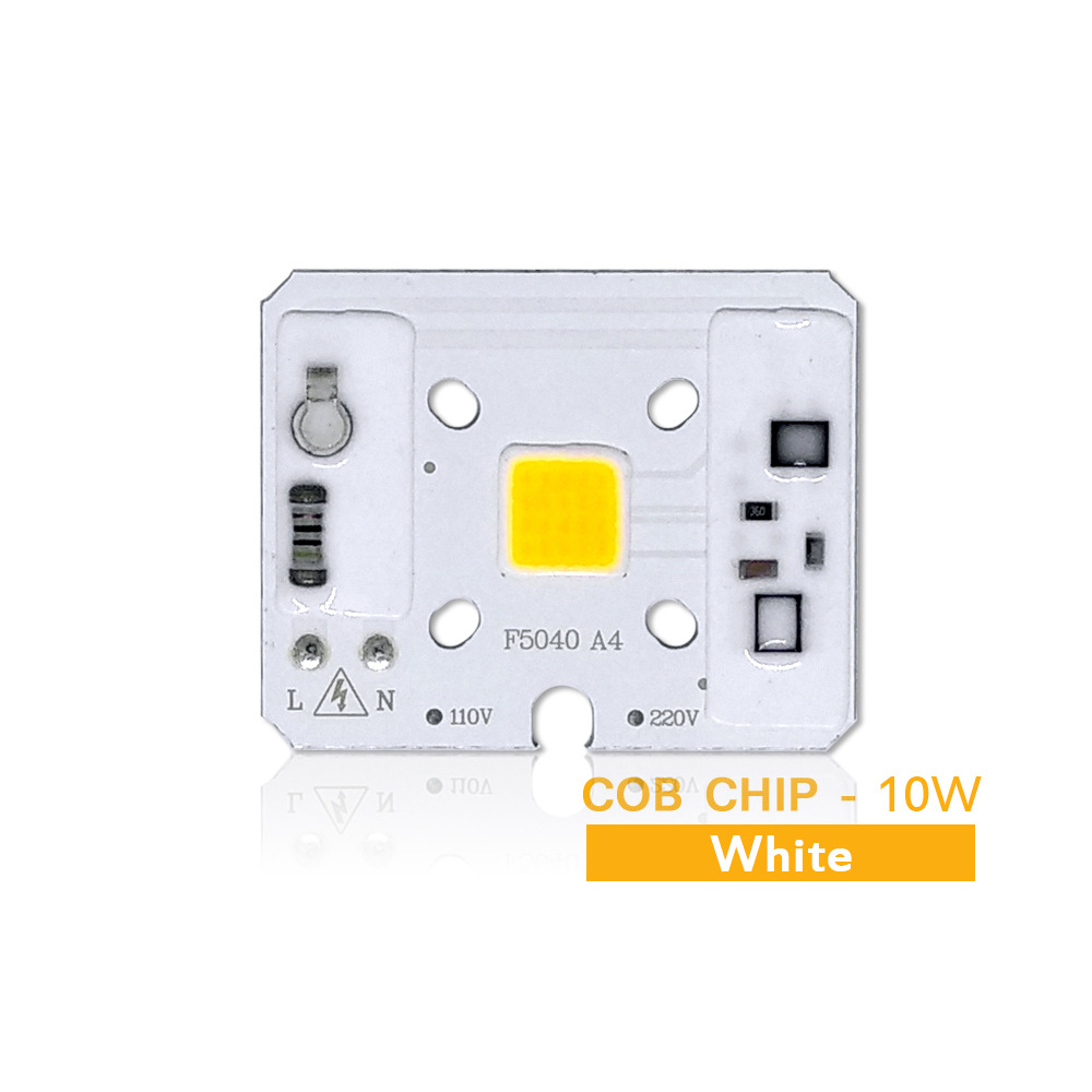 10W LED Light COB Chip Driverless AC 110V/220V Emitting White/Warm White