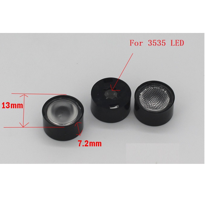 13mm 30/45/60 Degrees High Power Led Lens For CREE XPE CPE2 XPG XPG2 XTE 3535 LED