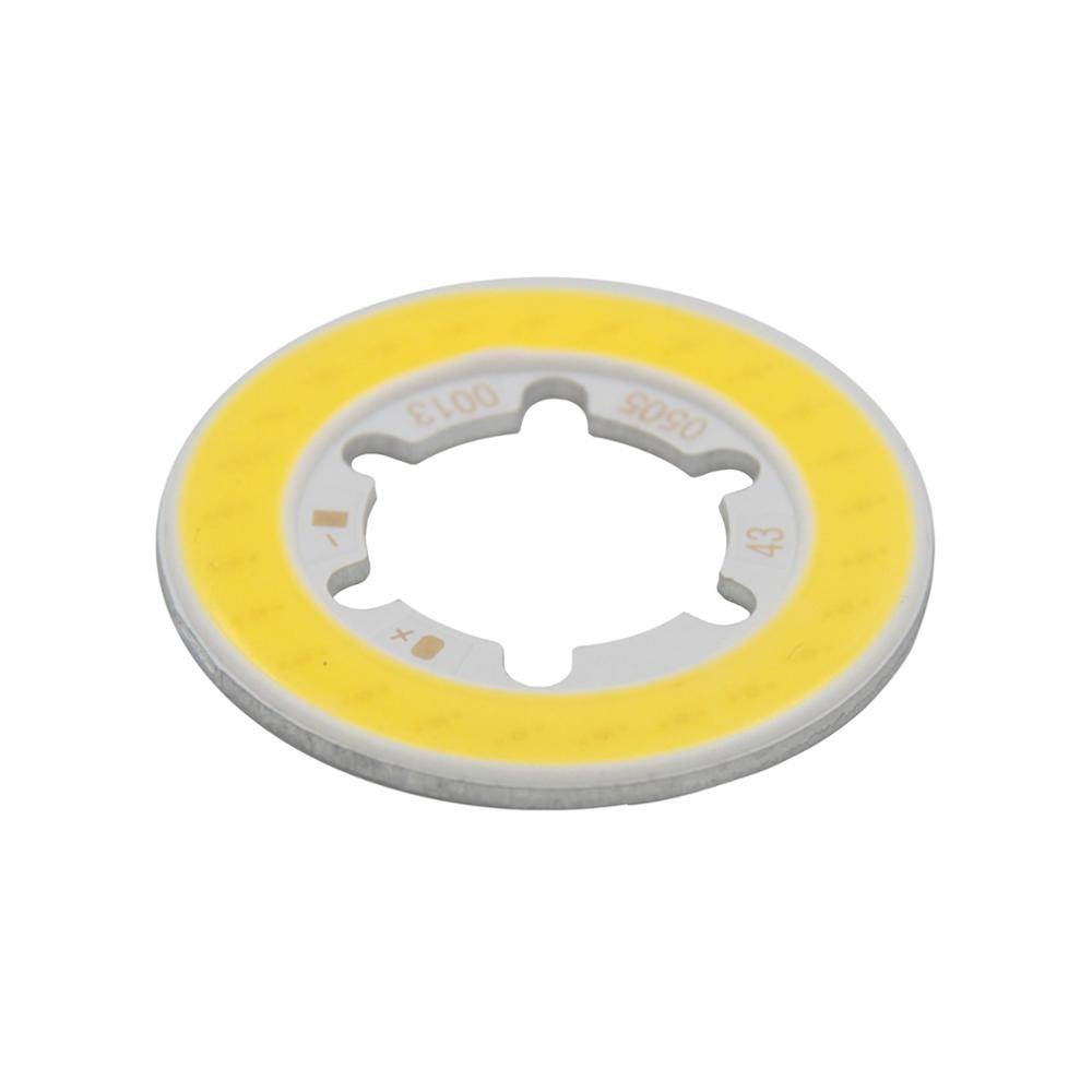 5W LED COB Module LED COB Round Panel DC 15V 43mm PCB 42mm Emitting Area Warm Natural White