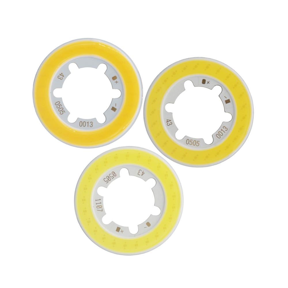 5W LED COB Module LED COB Round Panel DC 15V 43mm PCB 42mm Emitting Area Warm Natural White