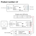 LV DC5-36V 8A PWM CV 1 Channel 0/1-10V Dimming Driver Controller