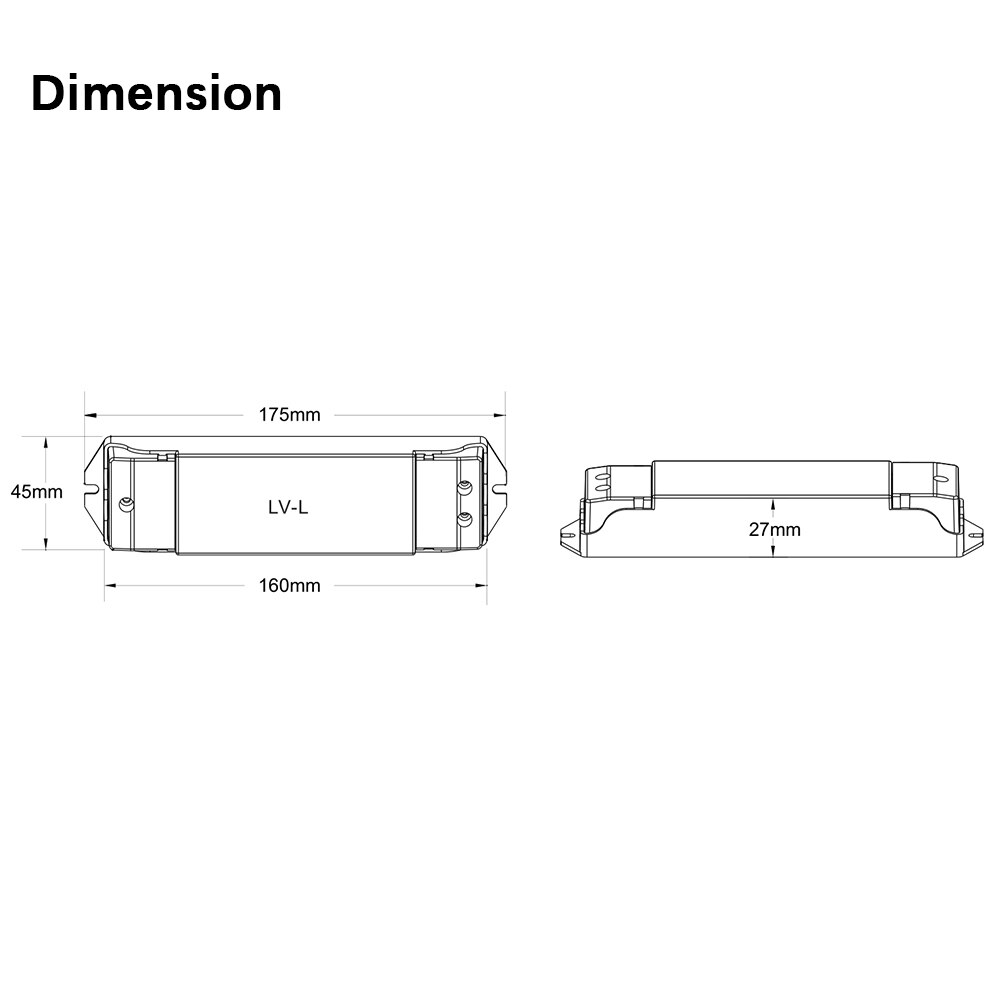 LV-L DC12-36V 12A PWM CV 1 Channel 0/1-10V Dimming  Driver