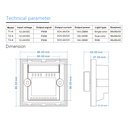 T1-K T2-K T3-K RF2.4G PWM CV DIM/CCT/RGB Rotary Touch Glass Panel Controller for LED Lamp