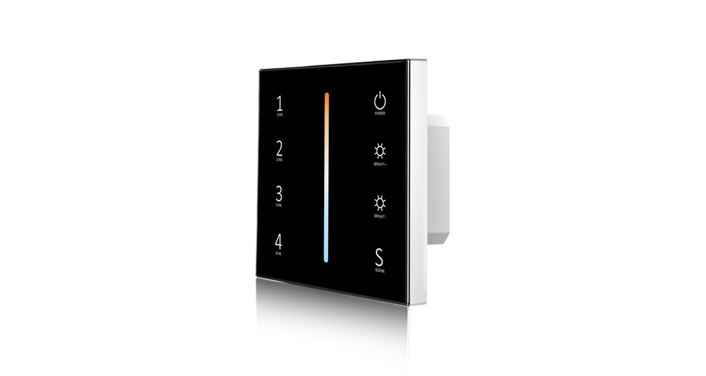 T12-1 AC85-265V RF2.4G 4 Zones Color Temperatrure Touch Panel Controller for LED lamp