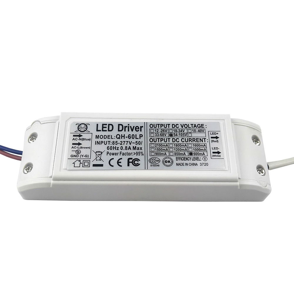LED Driver for 1-2x3W 3-4x3W 6-10x3W 10-18x3W 18-30x3W Input 85-277V Output 600mA