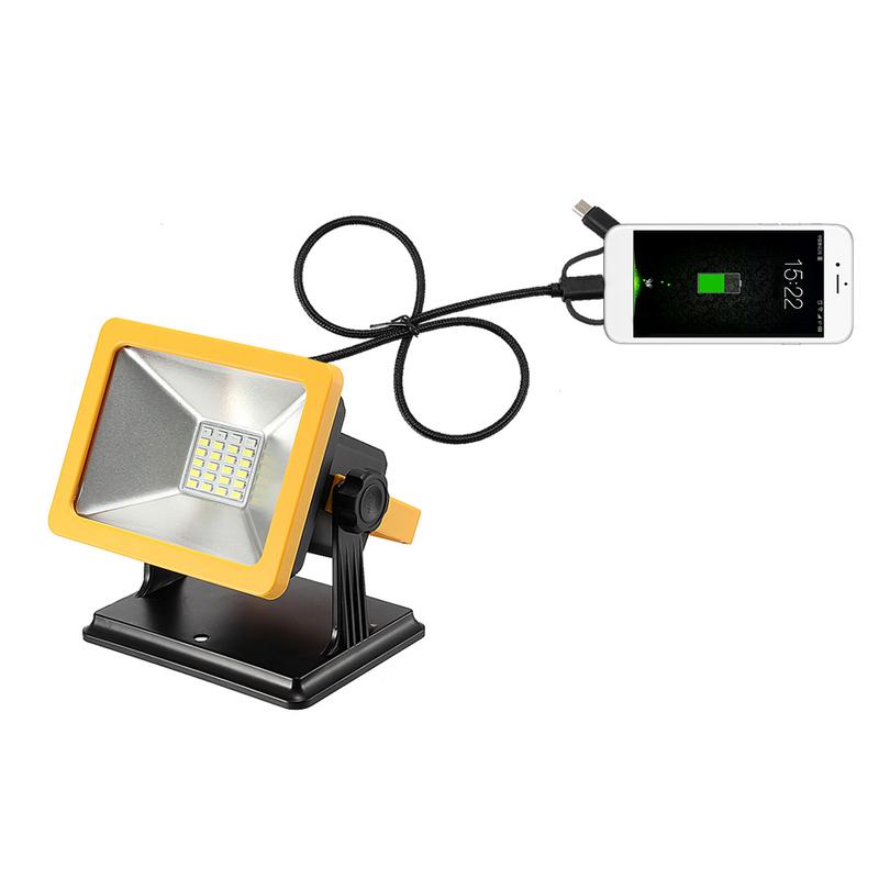 15W Portable Charging Emergency Floodlight Warning Light 4400mah