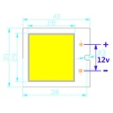 2-6W LED COB Light Bar Module Cold White DC 9V 40*35 40*20 36*26 26*16mm