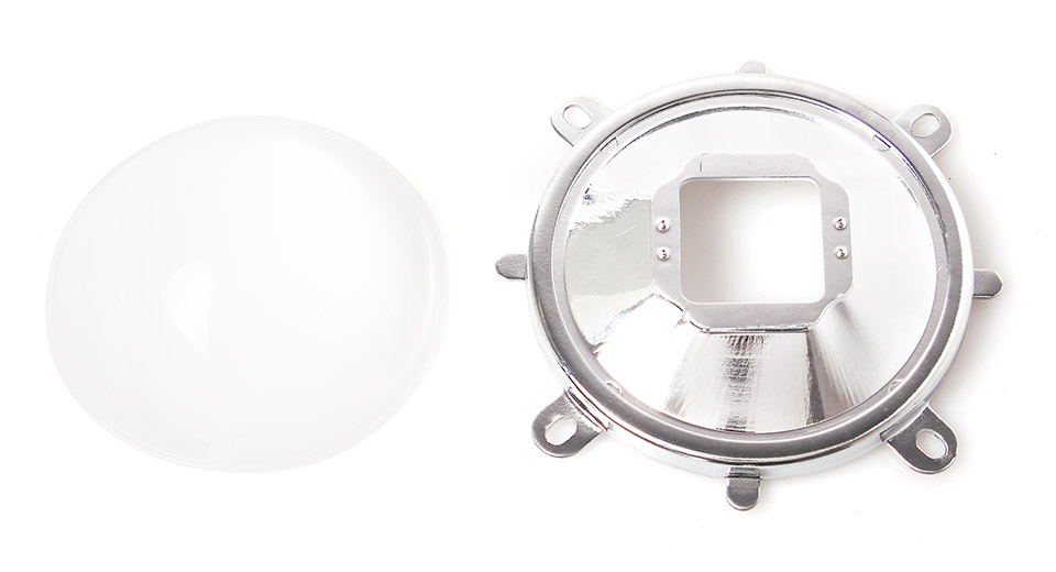Optical Glass Lens 77mm + 82mm Reflector + Fixed Bracket Holder Suite for 20W-100W Power LED 60/120 Degree Focus