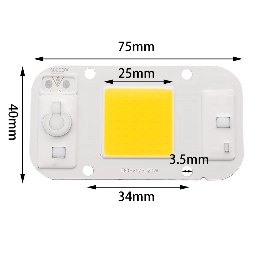 AC220V 20-50W COB LED Light White/Blue Full Spectrum 380-840nm for Plant Grow