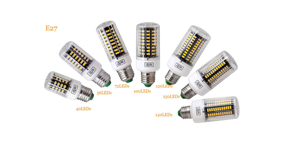 7W 12W 20W 25W 30W 35W E14 E27 5736 SMD LED Corn Bulb Lamp AC85-265V Chandelier LEDs Candle Light