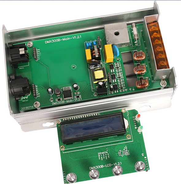 DMX300B 3CH High-Voltage DMX decoder; with XLR3 and RJ45 input AC110V~220V with LCD Display ;RGB(3Channel) decoder