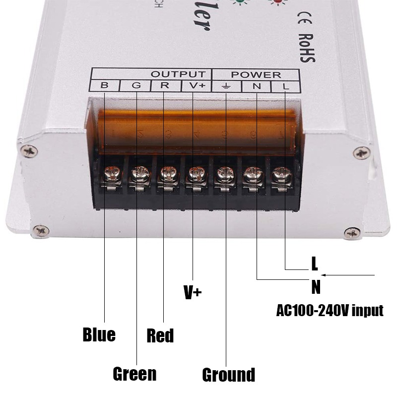 DMX300B 3CH High-Voltage DMX decoder; with XLR3 and RJ45 input AC110V ...
