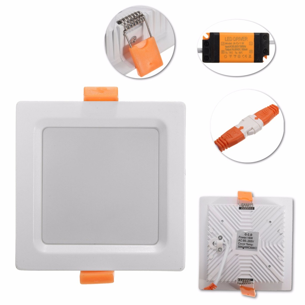 7W 16W 24W 32W AC85-265V LED Square Panel Light