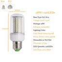 7W 9W 12W 15W 18W 20W 25W 28W 30W 35W E14 E27 4014 SMD LED Corn Bulb Lamp AC220V-240V Chandelier LEDs Candle Light