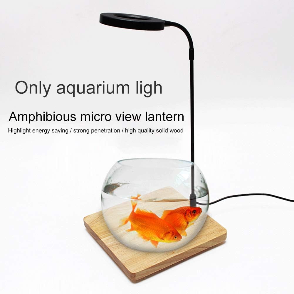 LED Aquarium Light USB Powered Full Spectrum LED Light with Bamboo Board