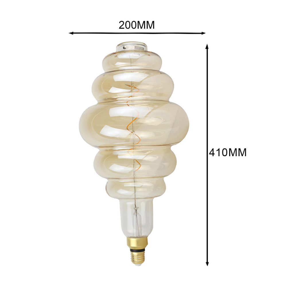 6W E27 Big Hamburger LED Edison Bulb AC220V Home Light LED Filament Light Bulb