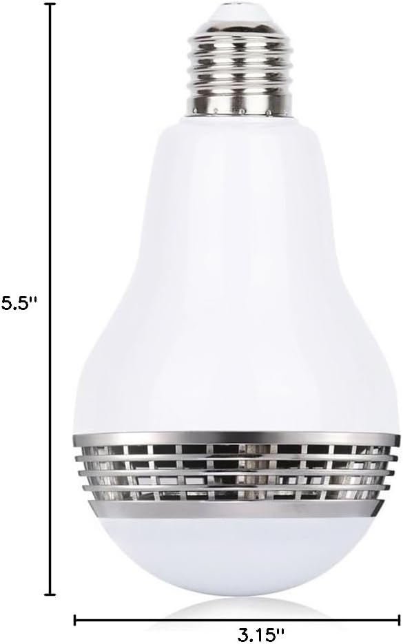 Smart Light Bulb with Bluetooth Speaker 7W E27 White RGB Multi Color Adjustable and Dimmable by Wireless APP Music Speaker and Bulb 2 in 1 Mood Lighting