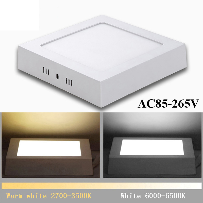 6W 12W 18W 24W AC85-265V LED Square Panel Light