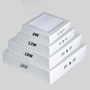 6W 12W 18W 24W AC85-265V LED Square Panel Light