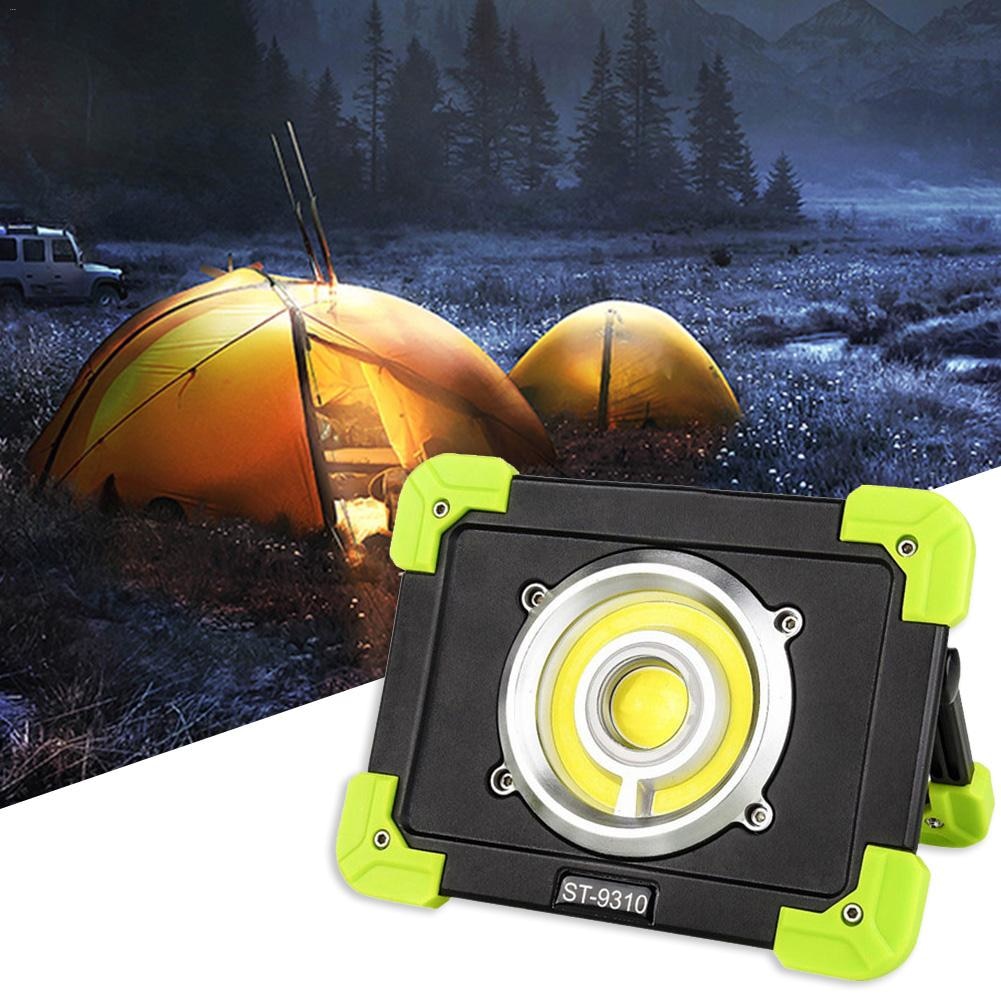 20W Recharge Portable COB LED Floodlight Lithium 18650 Battery Outdoor Working Light