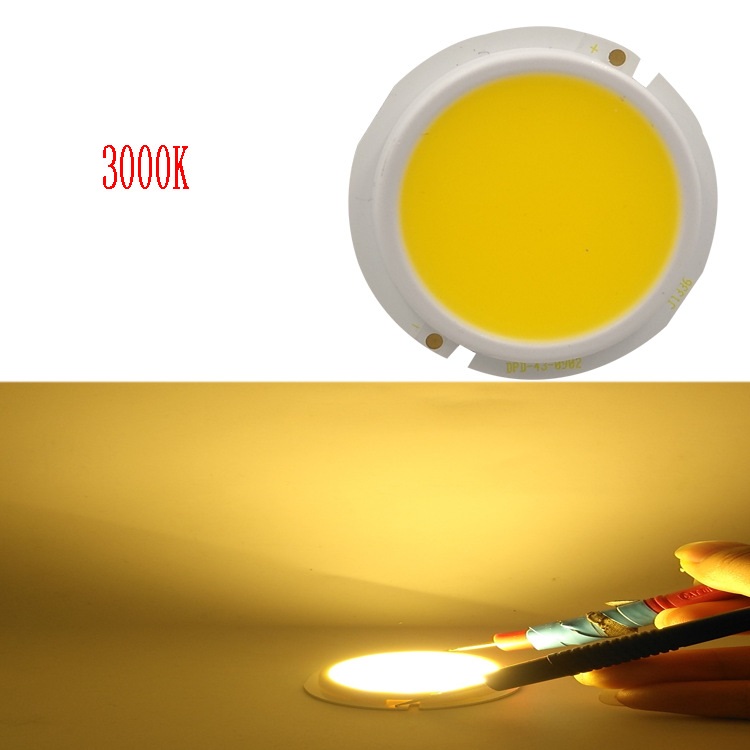 3W/5W/7W/9W LED COB Module LED COB Round Panel 30V 43mm PCB 37mm Emitting Area Warm/ Natural White 