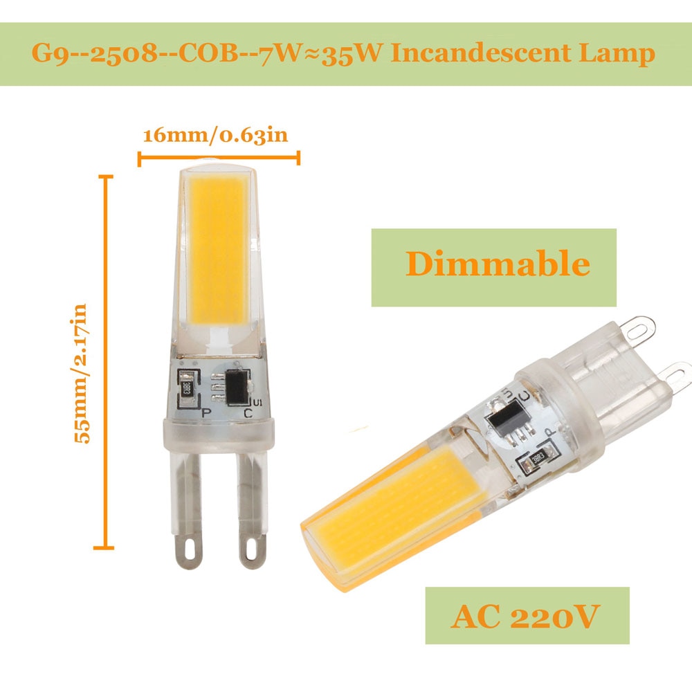 7W G4 G9 E14 COB LED Halogen Bulb AC220V/AC/DC12V Home Light LED Silica Gel Lamp