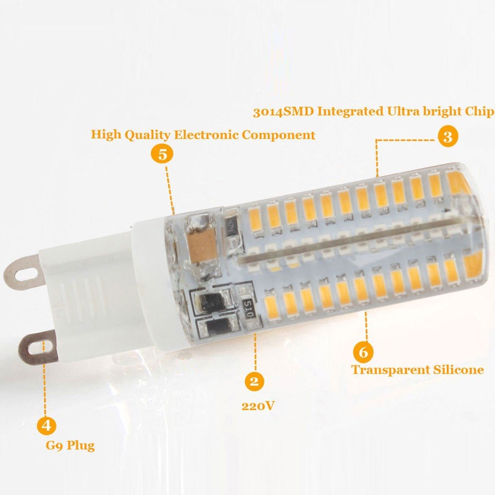 7W G9 3014 SMD LED Halogen Bulb AC220V Home Light LED Silica Gel Lamp