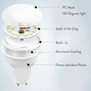 7W GU10 5730 SMD LED Bulb Lamp AC220V Home Light Aluminum No Dimmable Spotlight