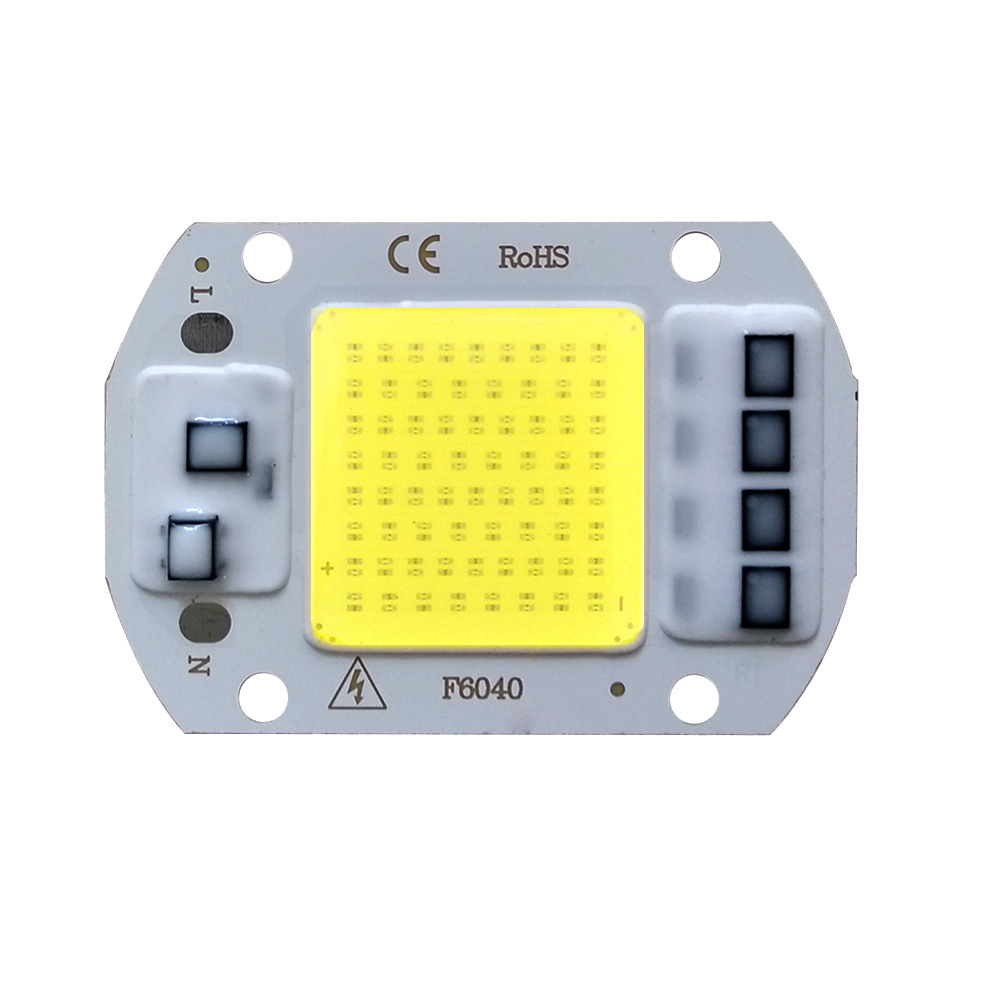 20W 30W 50W Driverless LED Light COB Chip Size 60x40mm Emitting White/Warm White/Full Spectrum